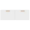 Armario De Pared | Mueble Pared Madera Contrachapada Blanco Brillo 100x36,5x35 Cm Cfw741547