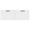 Armario De Pared | Mueble Pared Madera Contrachapada Blanco Brillo 100x36,5x35 Cm Cfw741548