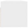 Armario De Pared | Mueble Pared Madera Contrachapada Blanco Brillo 100x36,5x35 Cm Cfw741548