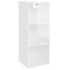 Armario De Pared | Mueble Pared Madera Contrachapada Blanco Brillo 34,5x32,5x90cm Cfw741549