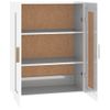 Armario De Pared | Mueble Pared Madera Contrachapada Blanco Brillo 69,5x32,5x90cm Cfw741563