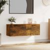 Armario De Pared | Mueble Pared Madera Contrachapada Roble Ahumado 100x36,5x35 Cm Cfw741574