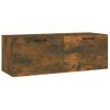 Armario De Pared | Mueble Pared Madera Contrachapada Roble Ahumado 100x36,5x35 Cm Cfw741574