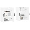 Pack 2 Uds Armarios De Pared | Mueble Pared Blanco 69,5x34x90 Cm Cfw741698