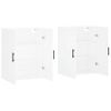 Pack 2 Uds Armarios De Pared | Mueble Pared Blanco 69,5x34x90 Cm Cfw741698