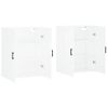 Pack 2 Uds Armarios De Pared | Mueble Pared Blanco 69,5x34x90 Cm Cfw741699