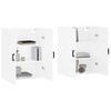 Pack 2 Uds Armarios De Pared | Mueble Pared Blanco 69,5x34x90 Cm Cfw741700