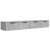 Pack 2 Uds Armarios De Pared | Mueble Pared Contrachapada Gris Hormigón 68x30x20 Cm Cfw741705