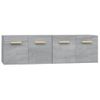 Pack 2 Uds Armarios De Pared | Mueble Pared Contrachapada Gris Sonoma 60x36,5x35cm Cfw741708