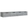 Pack 2 Uds Armarios De Pared | Mueble Pared Contrachapada Gris Sonoma 68x30x20 Cm Cfw741709