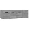 Pack 2 Uds Armarios De Pared | Mueble Pared Contrachapada Gris Sonoma 80x35x36,5 Cm Cfw741711