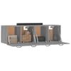 Pack 2 Uds Armarios De Pared | Mueble Pared Contrachapada Gris Sonoma 80x35x36,5 Cm Cfw741711