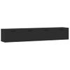 Pack 2 Uds Armarios De Pared | Mueble Pared Contrachapada Negro 100x36,5x35 Cm Cfw741714