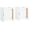 Pack 2 Uds Armarios De Pared | Mueble Pared Madera De Ingeniería Blanco Cfw741742