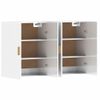 Pack 2 Uds Armarios De Pared | Mueble Pared Madera De Ingeniería Blanco Brillante Cfw741755