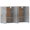 Pack 2 Uds Armarios De Pared | Mueble Pared Madera De Ingeniería Gris Hormigón Cfw741761