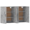 Pack 2 Uds Armarios De Pared | Mueble Pared Madera De Ingeniería Gris Hormigón Cfw741762