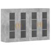 Pack 2 Uds Armarios De Pared | Mueble Pared Madera De Ingeniería Gris Hormigón Cfw741768