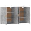 Pack 2 Uds Armarios De Pared | Mueble Pared Madera De Ingeniería Gris Hormigón Cfw741772