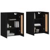 Pack 2 Uds Armarios De Pared | Mueble Pared Madera De Ingeniería Negro Cfw741804