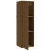 Pack 2 Uds Armarios De Pared | Mueble Pared Madera De Pino Marrón Miel 30x30x100 Cm Cfw741826