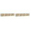 Pack 2 Uds Armarios De Pared | Mueble Pared Madera Ingeniería Roble Sonoma Cfw741829