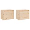 Pack 2 Uds Armarios De Pared | Mueble Pared Madera Maciza De Pino 45x30x35 Cm Cfw741830