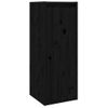 Pack 2 Uds Armarios De Pared | Mueble Pared Madera Maciza De Pino Negro 30x30x80 Cm Cfw741836