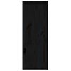 Pack 2 Uds Armarios De Pared | Mueble Pared Madera Maciza De Pino Negro 30x30x80 Cm Cfw741836