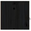 Pack 2 Uds Armarios De Pared | Mueble Pared Madera Maciza De Pino Negro 60x30x30 Cm Cfw741837