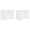 Pack 2 Uds Armarios De Pared | Mueble Pared Madera Maciza Pino Blanco 45x30x35 Cm Cfw741839