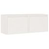 Pack 2 Uds Armarios De Pared | Mueble Pared Madera Maciza Pino Blanco 45x30x35 Cm Cfw741839