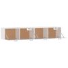 Pack 2 Uds Armarios Pared | Mueble Pared Contrachapada Blanco Brillo 100x36,5x35 Cm Cfw741862