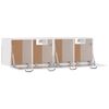 Pack 2 Uds Armarios Pared | Mueble Pared Contrachapada Blanco Brillo 80x36,5x35 Cm Cfw741867