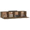 Pack 2 Uds Armarios Pared | Mueble Pared Contrachapada Roble Ahumado 60x36,5x35cm Cfw741877