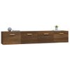 Pack 2 Uds Armarios Pared | Mueble Pared Contrachapada Roble Marrón 100x36,5x35 Cm Cfw741880