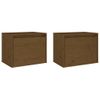 Pack 2 Uds Armarios Pared | Mueble Pared Madera Maciza Pino Marrón Miel 45x30x35 Cm Cfw741887