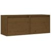 Pack 2 Uds Armarios Pared | Mueble Pared Madera Maciza Pino Marrón Miel 45x30x35 Cm Cfw741887