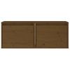 Pack 2 Uds Armarios Pared | Mueble Pared Madera Maciza Pino Marrón Miel 45x30x35 Cm Cfw741887