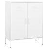 Armario Almacenamiento | Mueble De Almacenamiento Acero Blanco 80x35x101,5 Cm Cfw739255