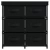 Armario Almacenamiento | Mueble De Almacenamiento Con 6 Cajones Acero Negro 55x29x55 Cm Cfw739258