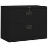 Armario De Almacenamiento | Armario Archivador De Acero Negro 90x46x72,5 Cm Cfw739335