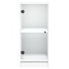 Armario De Almacenamiento | Armario Auxiliar Con Puertas De Vidrio Blanco 35x37x75,5 Cm Cfw739359