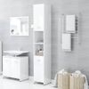 Armario Baño | Mueble Baño Madera Contrachapada Blanco Brillo 30x30x183,5 Cm Cfw739516