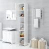 Armario Baño | Mueble Baño Madera Contrachapada Blanco Brillo 30x30x183,5 Cm Cfw739516