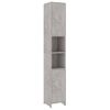 Armario Baño | Mueble Baño Madera Contrachapada Gris Hormigón 30x30x183,5 Cm Cfw739521