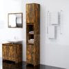 Armario Baño | Mueble Baño Madera Contrachapada Roble Ahumado 30x30x183,5cm Cfw739524