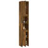 Armario Baño | Mueble Baño Madera Contrachapada Roble Ahumado 30x30x183,5cm Cfw739524