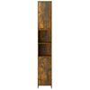 Armario Baño | Mueble Baño Madera Contrachapada Roble Ahumado 30x30x183,5cm Cfw739524