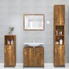 Armario Baño | Mueble Baño Madera Contrachapada Roble Ahumado 30x30x183,5cm Cfw739525